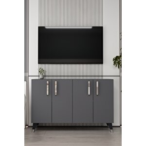 8191km-128ct Konsol,kahve Köşesi̇,ayakkabilik,ofi̇s Evrak Dolabi,mutfak Ki̇ler Dolabi,tv Üni̇tesi̇-ANTRASİT-GÜMÜŞ