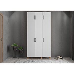 Trend Eko 3 Kapaklı Portmanto Çam&beyaz 105cm 105 cm