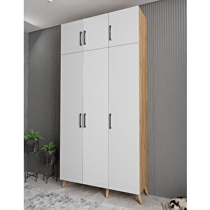 Trend Eko 3 Kapaklı Portmanto Çam&beyaz 105cm 105 cm