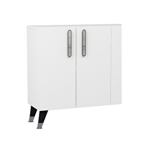 8191km-128ct Konsol,kahve Köşesi̇,ayakkabilik,ofi̇s Evrak Dolabi,mutfak Ki̇ler Dolabi,tv Üni̇tesi̇-beyaz-gümüş