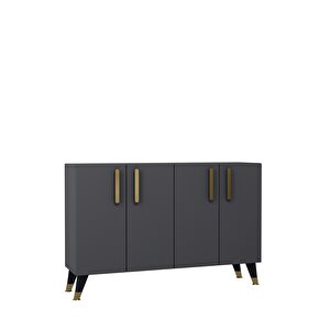 8191km-128ct Konsol,kahve Köşesi̇,ayakkabilik,ofi̇s Evrak Dolabi,mutfak Ki̇ler Dolabi,tv Üni̇tesi̇-ANTRASİT-ALTIN