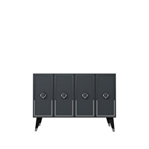 8189km-32ct Konsol,kahve Köşesi̇,ayakkabilik,ofi̇s Evrak Dolabi,mutfak Ki̇ler Dolabi,tv Üni̇tesi̇-antrasit-gümüş