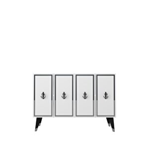 8187km-32ct Konsol,kahve Köşesi̇,ayakkabilik,ofi̇s Evrak Dolabi,mutfak Ki̇ler Dolabi,tv Üni̇tesi̇-BEYAZ-GÜMÜŞ