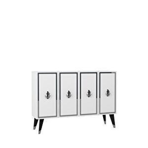 8187km-32ct Konsol,kahve Köşesi̇,ayakkabilik,ofi̇s Evrak Dolabi,mutfak Ki̇ler Dolabi,tv Üni̇tesi̇-BEYAZ-GÜMÜŞ