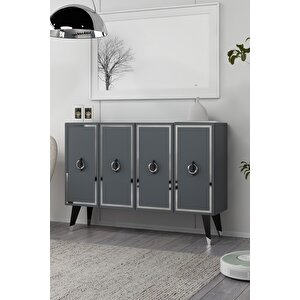 8187km-32ct Konsol,kahve Köşesi̇,ayakkabilik,ofi̇s Evrak Dolabi,mutfak Ki̇ler Dolabi,tv Üni̇tesi̇-ANTRASİT-GÜMÜŞ Antrasit Gümüş