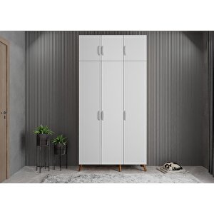 Trend Eko 3 Kapaklı Portmanto Ceviz&beyaz 135cm 135 cm