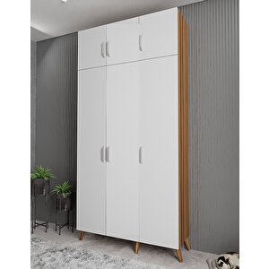 Trend Eko 3 Kapaklı Portmanto Ceviz&beyaz 135cm 135 cm