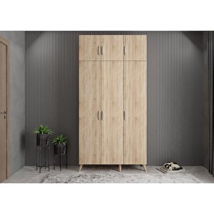 Trend Eko 3 Kapaklı Portmanto Meşe 315 135 cm