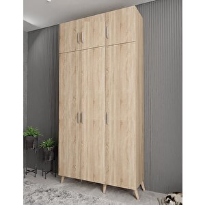 Trend Eko 3 Kapaklı Portmanto Meşe 315 135 cm