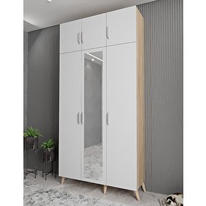 Trend Portmanto Meşe&beyaz 120cm P.u.t_8 120 cm