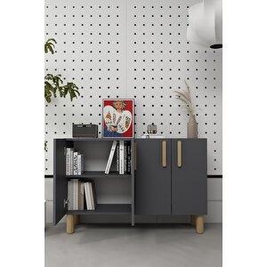 8192km-128ct Konsol,kahve Köşesi̇,ayakkabilik,ofi̇s Evrak Dolabi,mutfak Ki̇ler Dolabi,tv Üni̇tesi̇-antrasit-safirmeşe