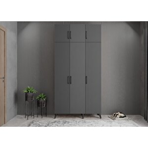 Trend Eko 3 Kapaklı Portmanto Füme 105cm 105 cm