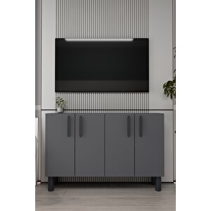 8192km-128ct Konsol,kahve Köşesi̇,ayakkabilik,ofi̇s Evrak Dolabi,mutfak Ki̇ler Dolabi,tv Üni̇tesi̇-antrasit-siyah