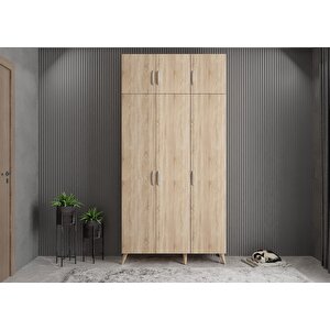 Trend Eko 3 Kapaklı Portmanto Meşe 120 120 cm