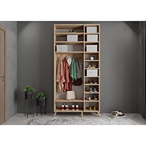 Trend Eko 3 Kapaklı Portmanto Meşe 120 120 cm