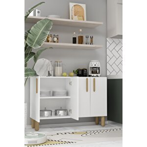 8192km-128ct Konsol,kahve Köşesi̇,ayakkabilik,ofi̇s Evrak Dolabi,mutfak Ki̇ler Dolabi,tv Üni̇tesi̇-beyaz-safirmeşe Beyaz-Safirmeşe