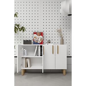 8192km-128ct Konsol,kahve Köşesi̇,ayakkabilik,ofi̇s Evrak Dolabi,mutfak Ki̇ler Dolabi,tv Üni̇tesi̇-beyaz-safirmeşe