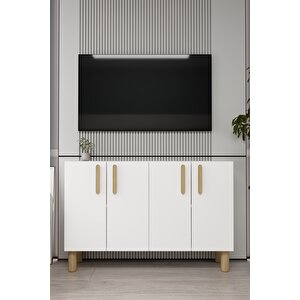 8192km-128ct Konsol,kahve Köşesi̇,ayakkabilik,ofi̇s Evrak Dolabi,mutfak Ki̇ler Dolabi,tv Üni̇tesi̇-beyaz-safirmeşe