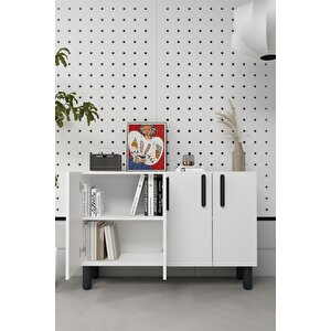 8192km-128ct Konsol,kahve Köşesi̇,ayakkabilik,ofi̇s Evrak Dolabi,mutfak Ki̇ler Dolabi,tv Üni̇tesi̇-beyaz-siyah