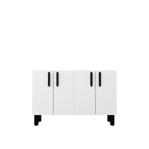 8192km-128ct Konsol,kahve Köşesi̇,ayakkabilik,ofi̇s Evrak Dolabi,mutfak Ki̇ler Dolabi,tv Üni̇tesi̇-beyaz-siyah