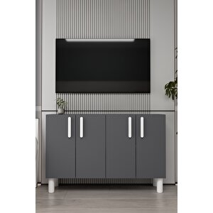 8192km-128ct Konsol,kahve Köşesi̇,ayakkabilik,ofi̇s Evrak Dolabi,mutfak Ki̇ler Dolabi,tv Üni̇tesi̇-antrasit-beyaz