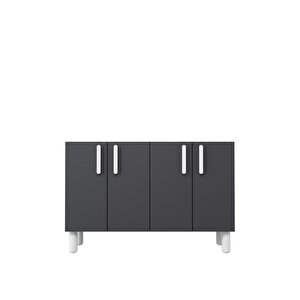 8192km-128ct Konsol,kahve Köşesi̇,ayakkabilik,ofi̇s Evrak Dolabi,mutfak Ki̇ler Dolabi,tv Üni̇tesi̇-antrasit-beyaz