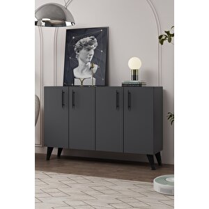 8190km-128ct Konsol,kahve Köşesi̇,ayakkabilik,ofi̇s Evrak Dolabi,mutfak Ki̇ler Dolabi,tv Üni̇tesi̇-ANTRASİT-SİYAH Antrasit - Siyah