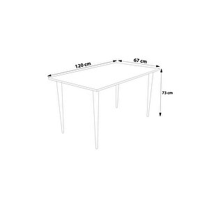 Datça Beyaz 120x67 Cm Mutfak Masası