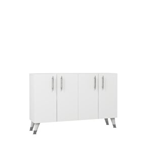 8190km-128ct Konsol,kahve Köşesi̇,ayakkabilik,ofi̇s Evrak Dolabi,mutfak Ki̇ler Dolabi,tv Üni̇tesi̇-BEYAZ-GÜMÜŞ