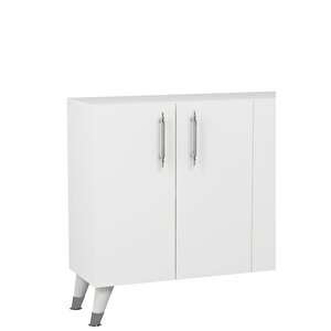 8190km-128ct Konsol,kahve Köşesi̇,ayakkabilik,ofi̇s Evrak Dolabi,mutfak Ki̇ler Dolabi,tv Üni̇tesi̇-BEYAZ-GÜMÜŞ