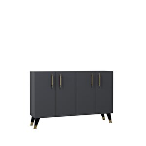 8190km-128ct Konsol,kahve Köşesi̇,ayakkabilik,ofi̇s Evrak Dolabi,mutfak Ki̇ler Dolabi,tv Üni̇tesi̇-ANTRASİT-ALTIN