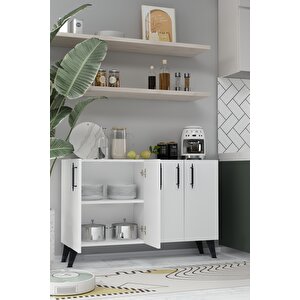 8190km-128ct Konsol,kahve Köşesi̇,ayakkabilik,ofi̇s Evrak Dolabi,mutfak Ki̇ler Dolabi,tv Üni̇tesi̇-BEYAZ-SİYAH Beyaz-Siyah