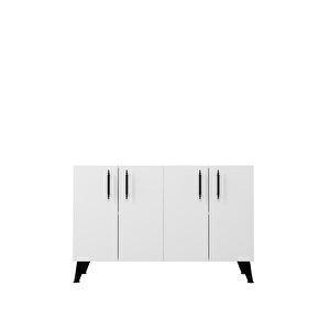 8190km-128ct Konsol,kahve Köşesi̇,ayakkabilik,ofi̇s Evrak Dolabi,mutfak Ki̇ler Dolabi,tv Üni̇tesi̇-BEYAZ-SİYAH