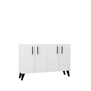 8190km-128ct Konsol,kahve Köşesi̇,ayakkabilik,ofi̇s Evrak Dolabi,mutfak Ki̇ler Dolabi,tv Üni̇tesi̇-BEYAZ-SİYAH