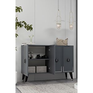 8188km-32ct Konsol,kahve Köşesi̇,ayakkabilik,ofi̇s Evrak Dolabi,mutfak Ki̇ler Dolabi,tv Üni̇tesi̇-ANTRASİT-GÜMÜŞ-SİYAH Antrasit Gümüş