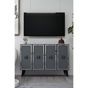 8188km-32ct Konsol,kahve Köşesi̇,ayakkabilik,ofi̇s Evrak Dolabi,mutfak Ki̇ler Dolabi,tv Üni̇tesi̇-ANTRASİT-GÜMÜŞ-SİYAH