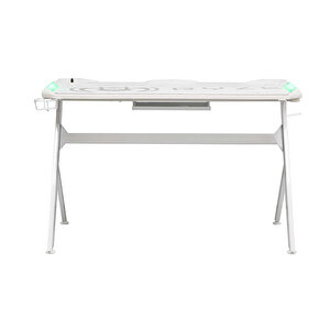 Ryze Extreme Karbon Fiber Rgb Oyuncu Masası - Beyaz 120x60x76 Cm