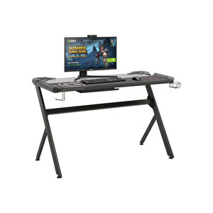 Ryze Extreme Karbon Fiber Rgb Oyuncu Masası - Siyah 120x60x76 Cm