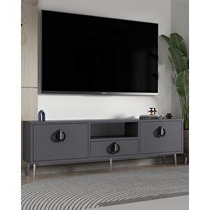 1318dropct-32 Tv Sehpasi ANTRASİT-GÜMÜŞ-SİYAH Antrasit Gümüş