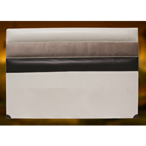 Başlık Alc Pari̇s Suni̇ Deri̇ Kumaş Modern Kapiton Krem Kahverenk Renk 90cm El Yapım