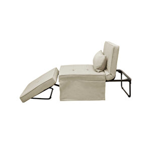 Cube Katlanır Yataklı Puf - Vizon 96x189x42.5 / 96x168x92.5 Cm