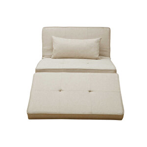 Cube Katlanır Yataklı Puf - Vizon 96x189x42.5 / 96x168x92.5 Cm