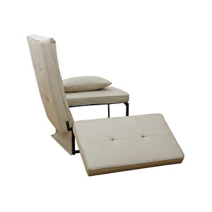 Cube Katlanır Yataklı Puf - Vizon 96x189x42.5 / 96x168x92.5 Cm