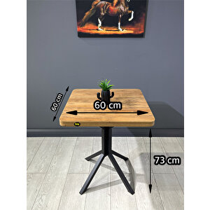 Mercan Ceviz 2 Kişilik Kare Mutfak Yemek Masası Takımı 2+1 Keten Gri 60 Cm