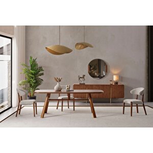 Vion Wallnut Yemek Odası Takımı