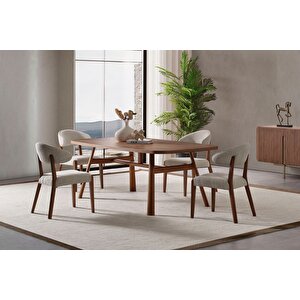 Vion Wallnut Yemek Odası Takımı