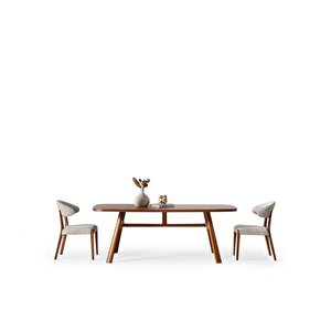 Vion Wallnut Masa Takımı