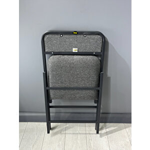 Mercan Siyah Mermer 2 Kişilik Kare Mutfak Yemek Masası Takımı 2+1 Keten Gri 60 Cm