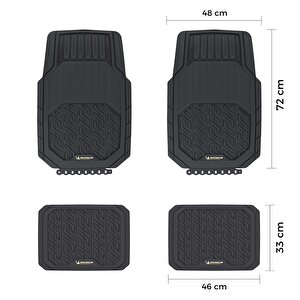 Mc34587 Tüm Araçlara Uyumlu 4 Parça Üniversal 3d Havuzlu Oto Paspas