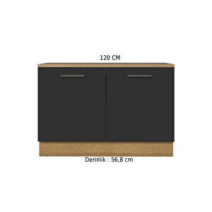 İndu Mutfak Alt Modül 120 Cm-çok Amaçlı Dolap- Tezgah Dahil